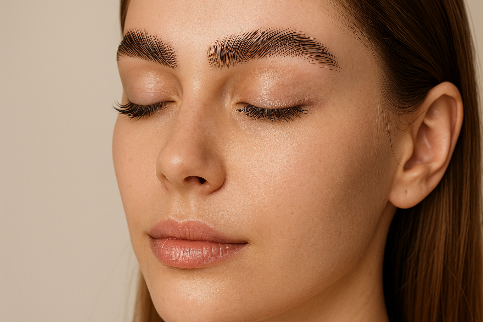 Eyebrow lamination in Istanbul at Maral Beauty – lifted and shaped brows